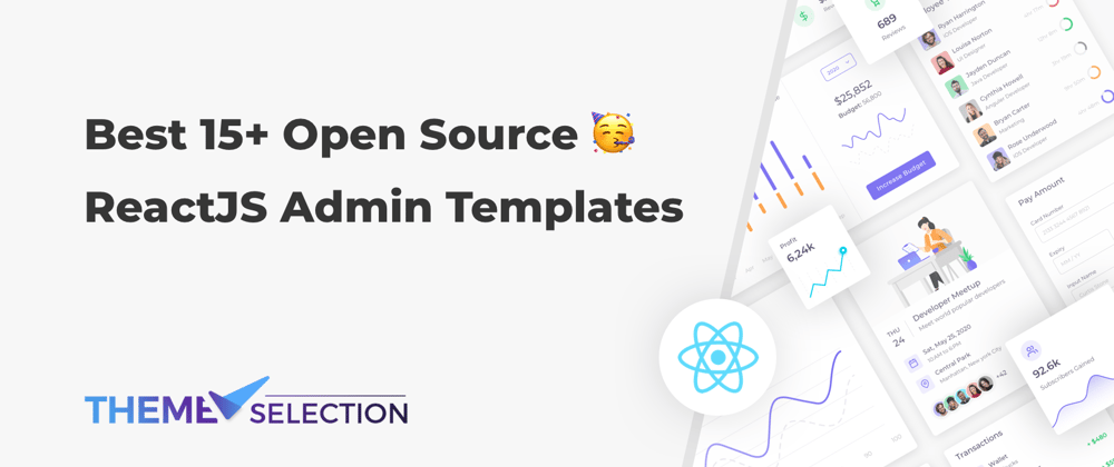 Cover image for Best 15+ Open Source React JS-Based Admin Dashboard Templates 2024💥