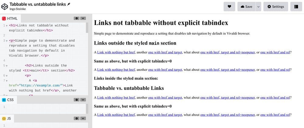 Cover image for Links unreachable with tab key despite having href made me learn about Spatial Navigation