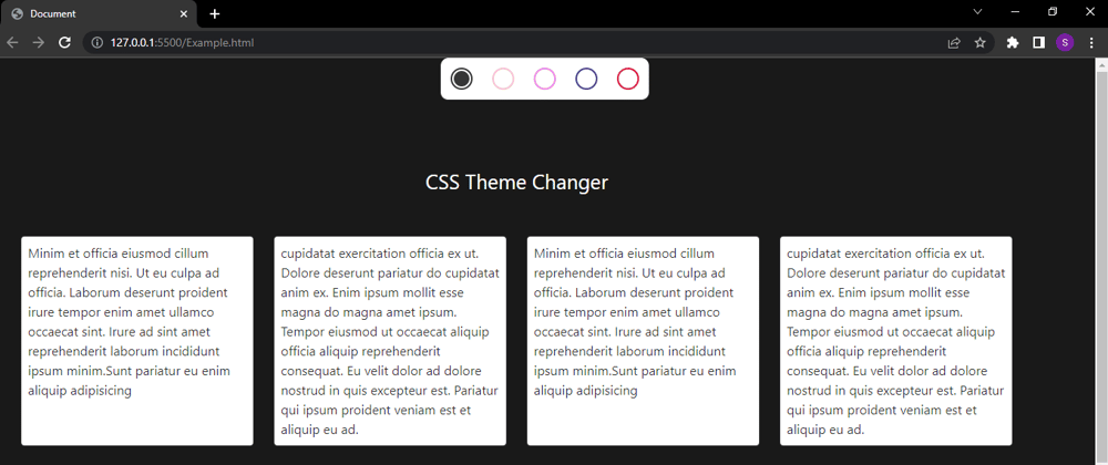 Cover image for Theme Changer with HTML and CSS only