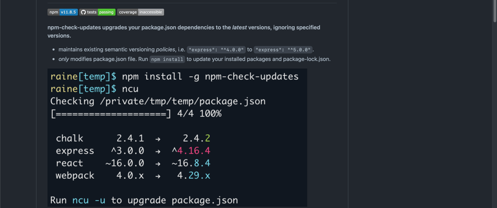 Cover image for TIL: NPM | Automatically update package.json dependencies