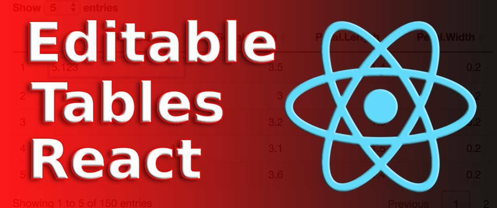 Cover image for Editable table in React