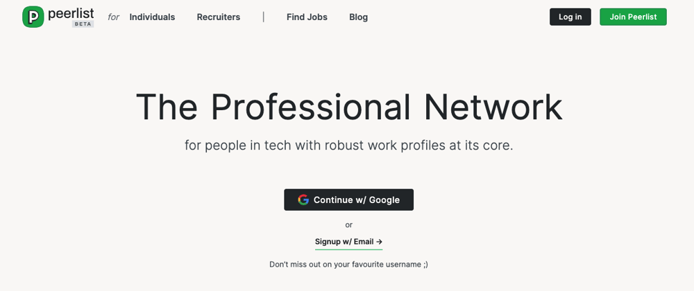 Cover image for Peerlist: A simple but powerful portfolio