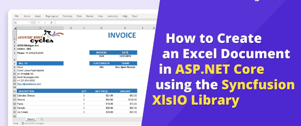 Cover image for How to Create an Excel Document in ASP.NET Core using the XlsIO Library