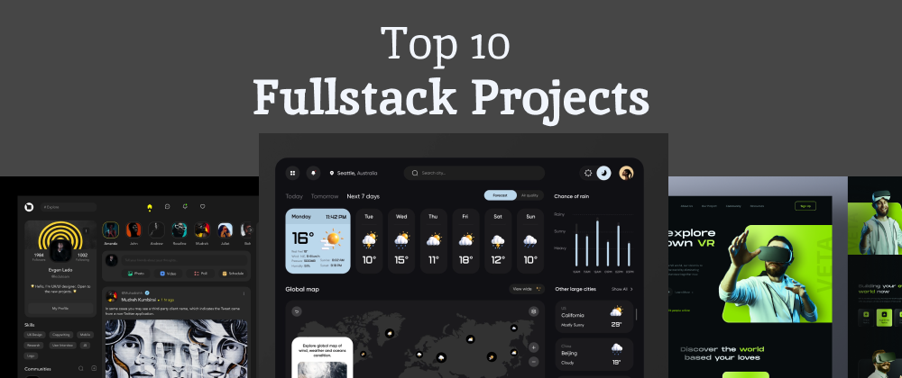 Cover image for Top 10 Full-stack Projects For Beginners