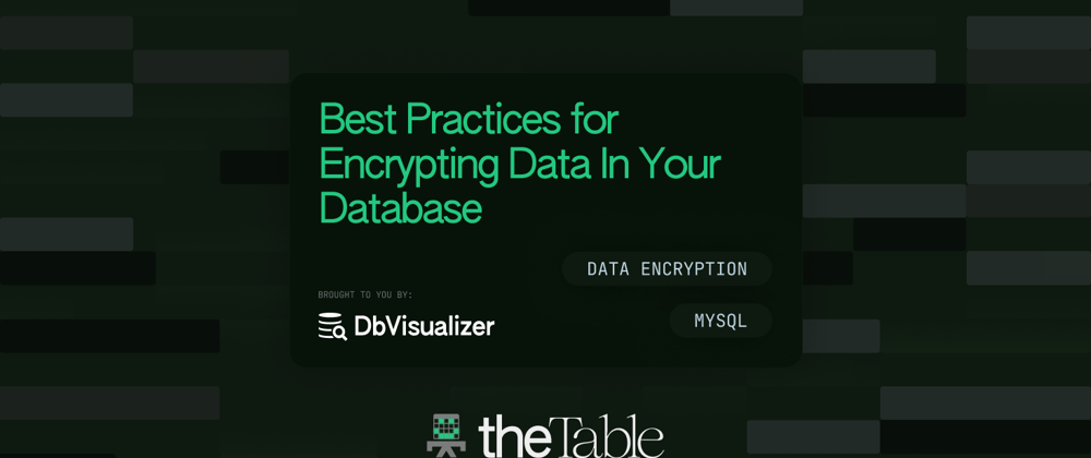 Cover image for Best Practices for Encrypting Data In Your Database