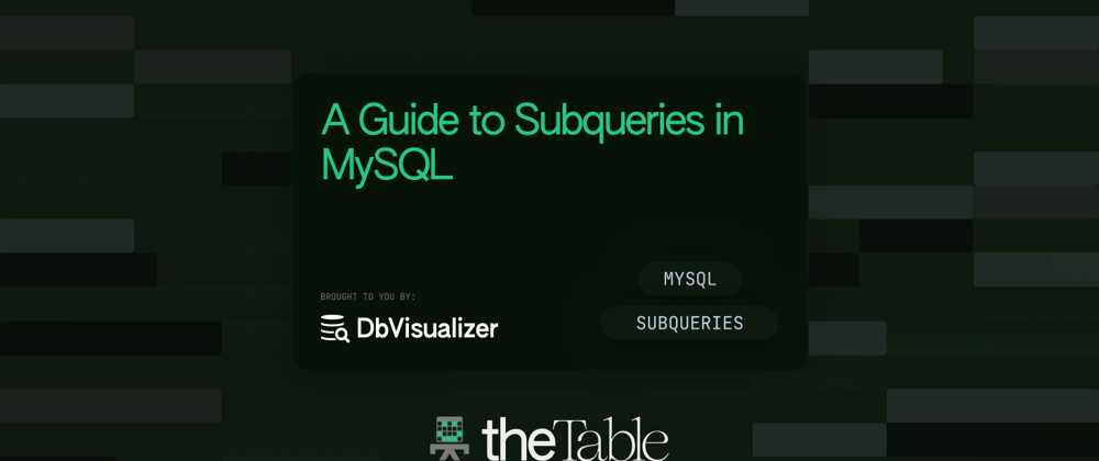 Cover image for A Guide to Subqueries in MySQL