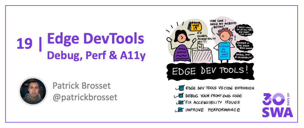 Cover image for #18: Debug Static Web Apps with Edge DevTools
