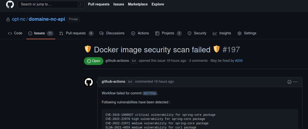 Cover image for 🎟️ Docker image security scan automation with GH issues