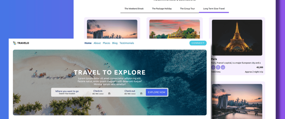 Cover image for Free React Responisve Travel Agency Website Design using Styled Components with ScrollReveal Animations✈️