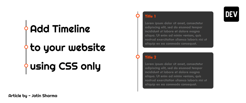Cover image for Timeline with CSS