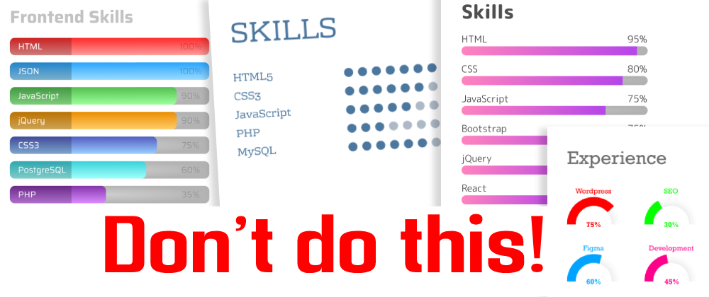 Cover image for Do not put skill bars on your resume!