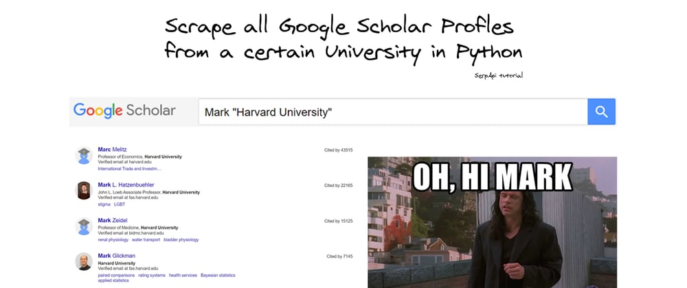 Cover image for Scrape Google Scholar Profiles based on University name in Python