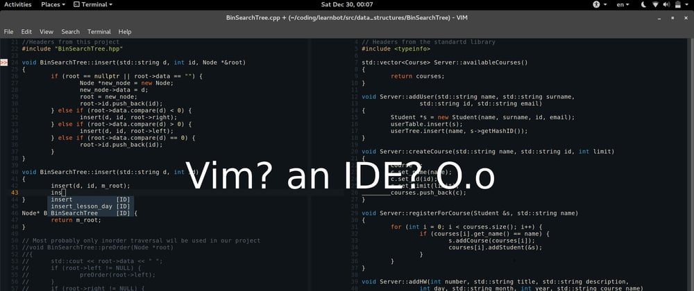 Cover image for Vim, the best tool for Programmers