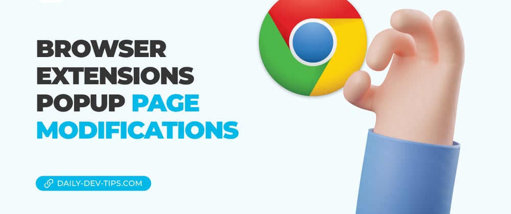 Cover image for Browser extensions - Popup page modifications