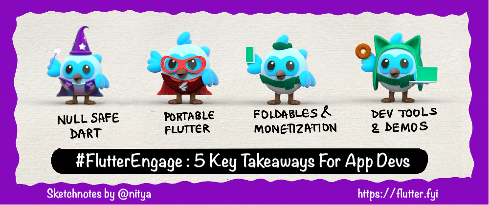 Cover image for A Visual Recap of #FlutterEngage: My 5 Takeaways