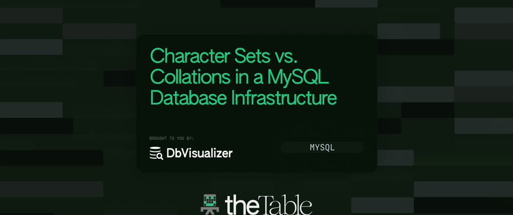 Cover image for Character Sets vs. Collations in a MySQL Database Infrastructure