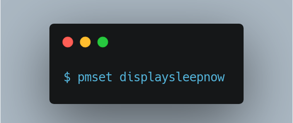 Cover image for Put your Macbook to sleep with this command