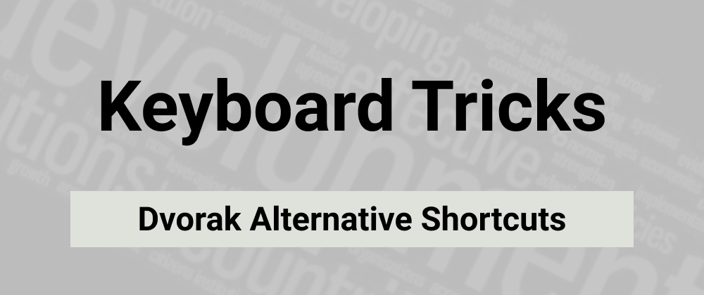 Cover image for Alternative shortcuts to cut-copy-paste with Dvorak