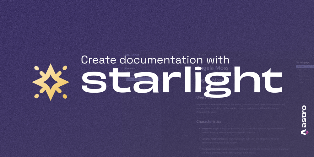 Publishing documentation with Astro Starlight