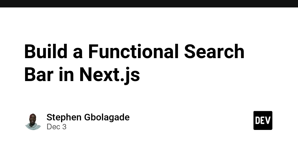 Build a Functional Search Bar in Next.js