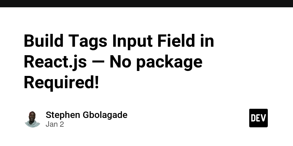 Build Tags Input Field in React.js — No package Required!