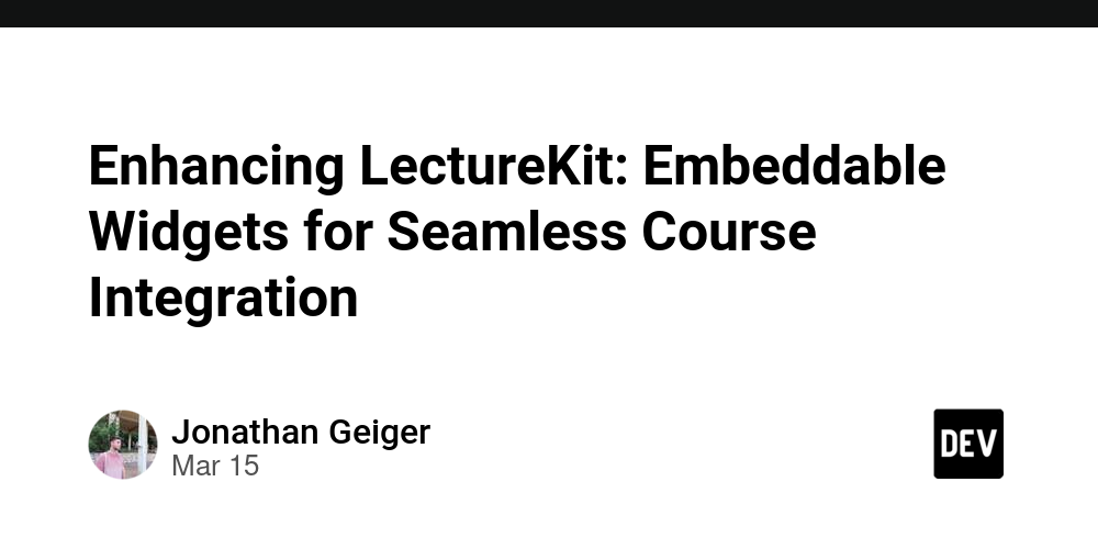 Enhancing LectureKit: Embeddable Widgets for Seamless Course Integration