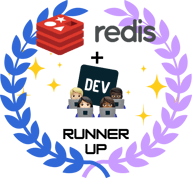 Redis x DEV Hackathon Runner-Up badge