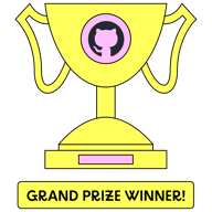 GitHub + DEV 2023 Hackathon Grand Prize Winner badge
