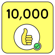 10,000 Thumbs Up Milestone badge
