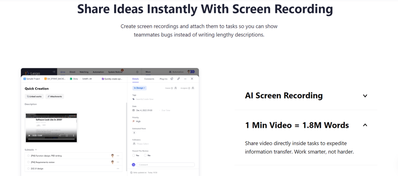 Elevate Your Remote Team’s Efficiency with Leiga’s AI-Powered Screen Recording Tools