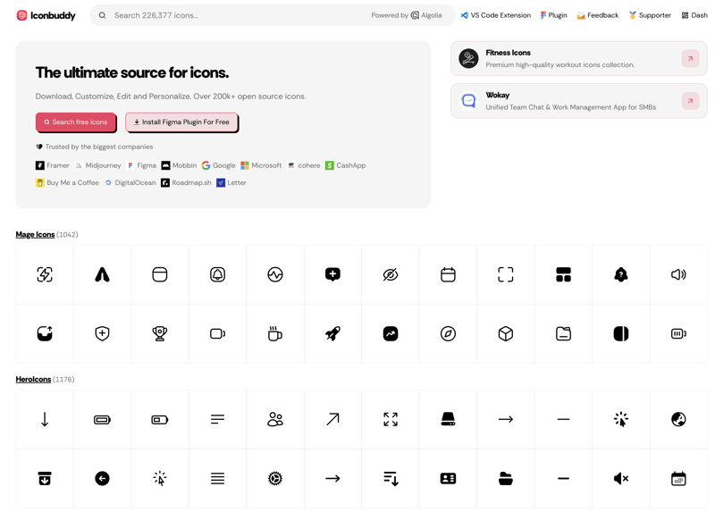 Search Engine For 200k+ Open Source Icons