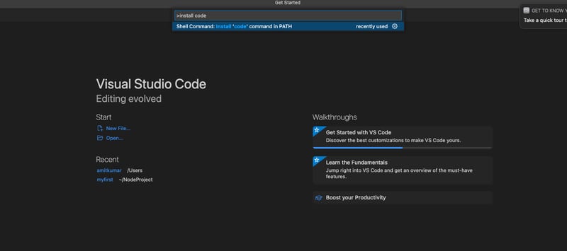 Fix code . command not working | Visual Studio Code