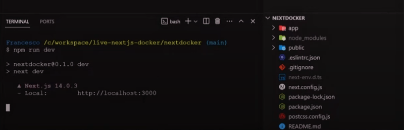 Next js and Docker