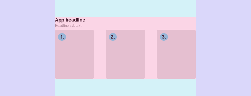 Um layout também com 3 colunas e 3 linhas, porém o único elemento presente é o do conteúdo, localizado no centro, na segunda linha, na segunda coluna.