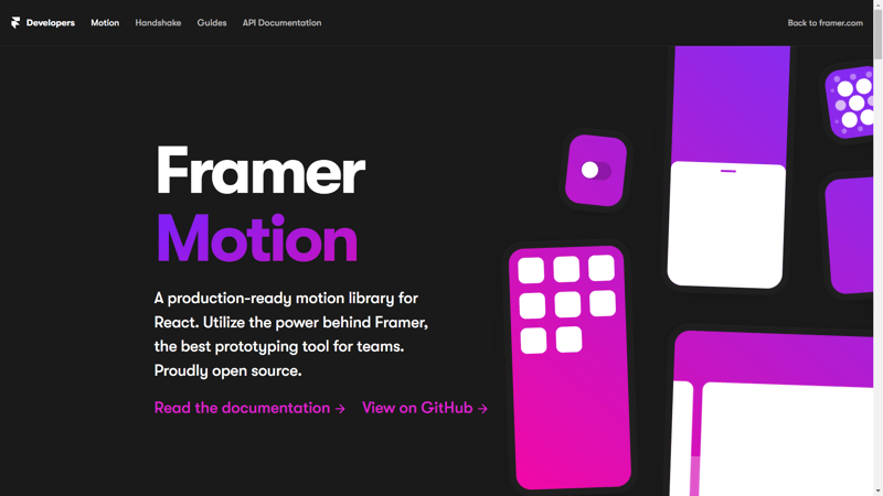 framer motion home page