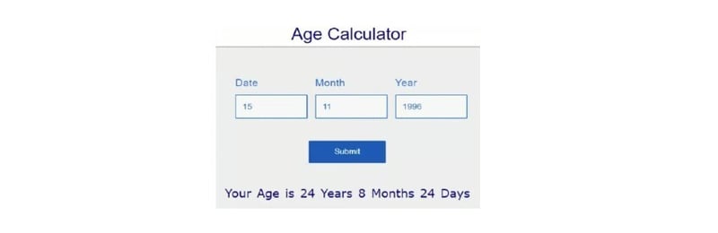 JavaScript Age Calculator