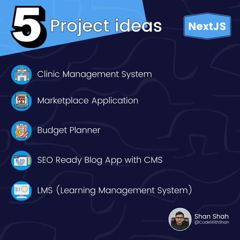 Project ideas for NextJS