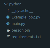 Generated python file
