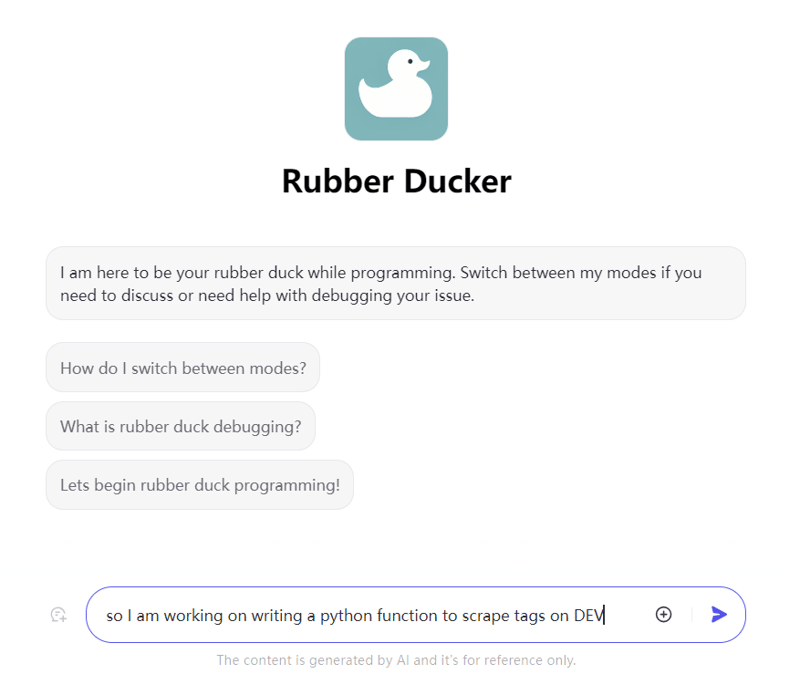 Rubber Ducker – GPT + 🦆💻