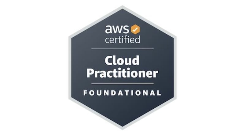 Imagem da Badge da certificação aws cloud practitioner