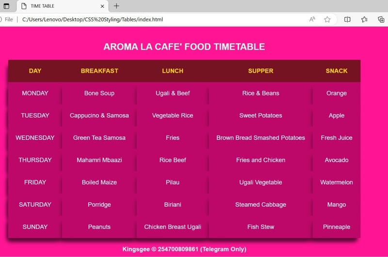 How To Create a Table in HTML and CSS with Code Examples
