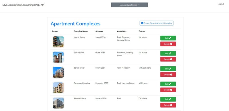 Manage Apartment Complexes