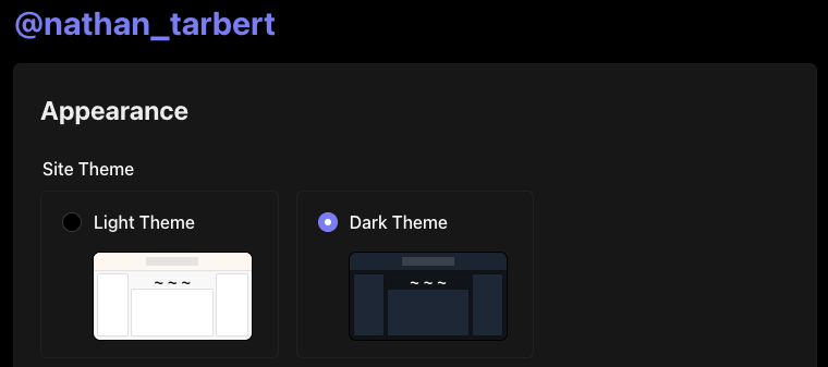 Dark theme