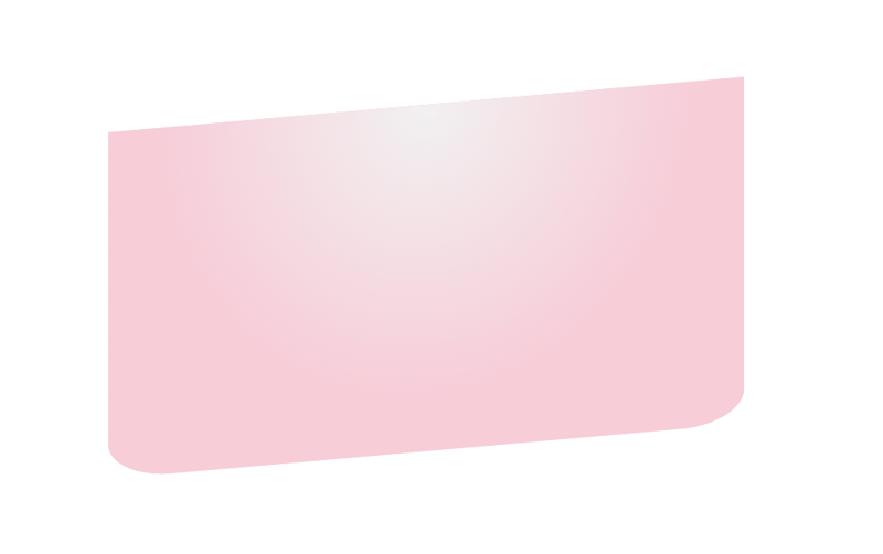 A skewed pink rectangle with white radial shading at the top