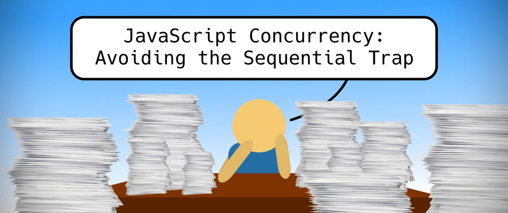 My character slouched over a desk full of papers as if to imitate the workload of JavaScript engine.