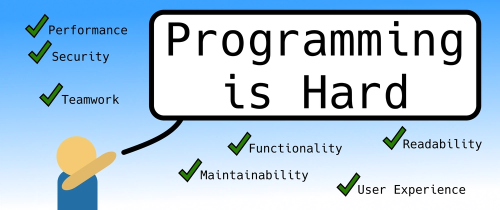 Listing of performance, security, teamwork, functionality, maintainability, readability, and user experience.